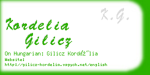 kordelia gilicz business card